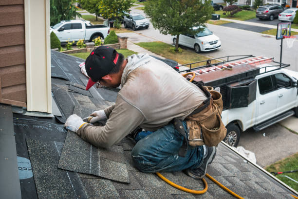 Professional Roofing technician working in Milan, KS